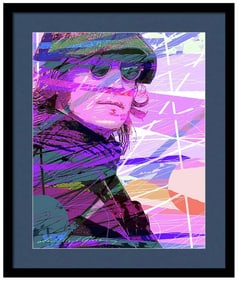 John Lennon New York Original mixed media on canvas by David Lloyd Glover