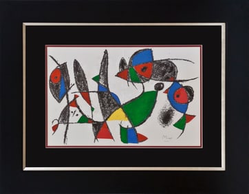 Joan Miro Lithograph hand signed by the artist.