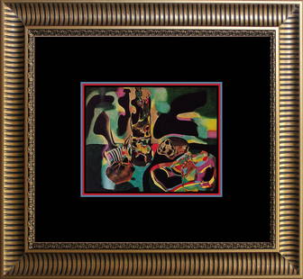 Joan Miro Color Plate Lithograph after Miro 1968: Joan Miro Original Color Plate Lithograph. 1968 Professionally framed. Includes Certificate of Authenticity. Approx 20x24 inches.
