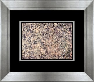 Jackson Pollock color plate lithograph Pollock Number One Abstract