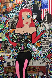 Original mixed media on canvas by Art Chorny: Original on canvas by Art Chorny Hand signed by the artist. One or a kind original. Approx 24x30 image size. Custom framed.
