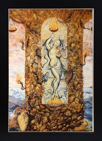 Mixed media original on canvas by Arina  Goddess of Fire