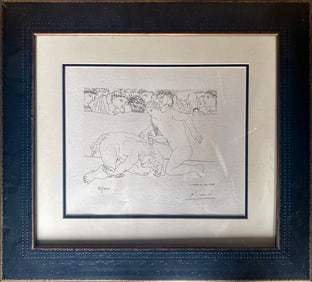 Pablo Picasso Lithograph with Museum stamp from 1956