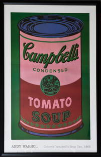 Andy Warhol Lithograph: Andy Warhol Lithograph Approx 28x38 inches Custom framed.