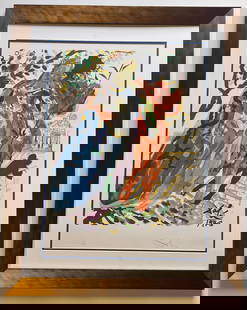 Salvador Dali Fille de Minos  Limited Edition Lithograph from the The Art of Loving  Ovide. 1979.: Salvador Dali Fille de Minos. Original Lithograph from The Art of Loving Ovide 1979. Lithograph in Colors. Hand signed and numbered. Limited Edition. Fingerprint on verso for authenticity. Approx 30x2