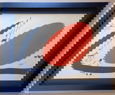 Joan Miro. Ma de Proverbis. Lithograph Limited: Joan Miro. Ma de Proverbis. Limited release plate signed. 24 x 20 image size Custom framed and includes certificate. Signed in the plate with limited release.