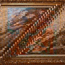 Mixed media original on canvas by Arina Adam and Eve