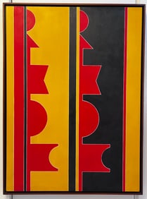 Rubem Valentim Emblema  1983  Acrylic on canvas  Signed and dated on verso  39 1/2  X 28 3/4  inches