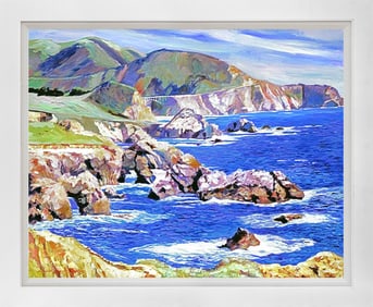 Big Sur Scape Mixed Media Original on canvas David Lloyd Glover