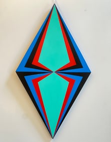 Hercules Barsotti Untittled   1996  Acrylic on canvas  Signed and dated on verso  27 3/4 X 15 1/2