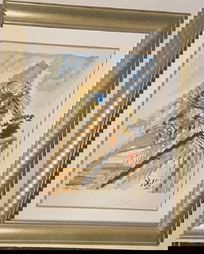 Salvador Dali On Voit Cette Reine from The Art of Loving  Ovide. 1979. Limited Edition Lithograph in
