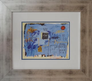 Jean Michel Basquiat color plate lithograph