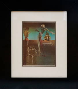 Salvador Dali Color Plate Lithograph from 1979: Salvador Dali Color Plate Lithograph Approx 20x24 inches. Professionally framed. Includes certificate of authenticity.
