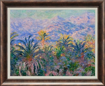 Renoir Palm trees at Bordighera Hand Embellished on canvas landscape