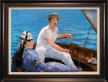 Boating color plate Lithograph Pierre Auguste Renoir
