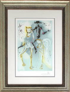 Salvador Dali Limited Edition Lithograph: Salvador Dali Limited Edition. Lithograph after Dali the Signature is in the plate. Approx 24x28 inches. Includes certificate of authenticity. Custom framed.