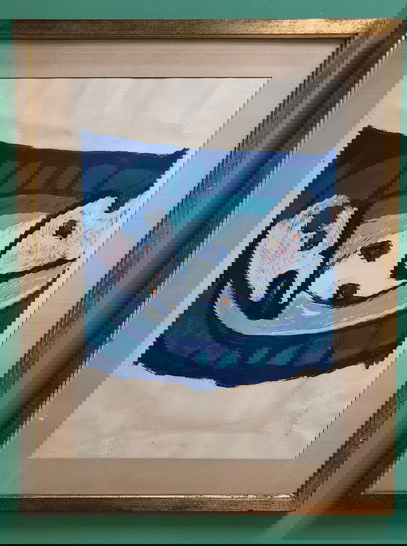 EMMA AMOS AMOS SIGNED ABSTRACT LITHOGRAPH (1 of 1)