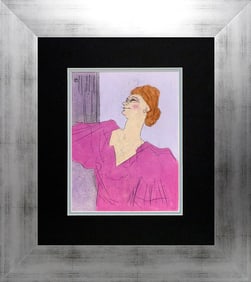 Toulouse Lautrec Hand Coloured Lithograph after Lautrec over 60 years ago