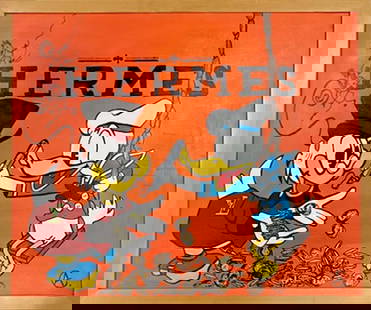 Daffy n' Trouble Original on canvas by Art Chorny: Daffy n' Trouble. Original-on canvas by Art Chorny Approx 30x24 inches One of a kind original Hand signed by the artist and includes certificate of authenticity.