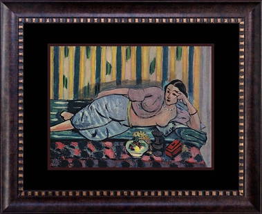 Henri Matisse Lithograph from 1948: Henri Matisse Lithograph from 1948. The signature is in the plate. Approx 24x20 inches. Professionally framed. Includes certificate.