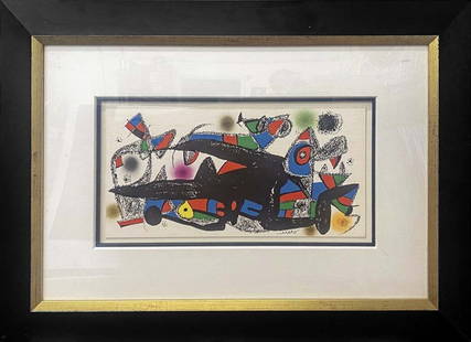 Joan Miro Lithograph  from 1970: Joan Miro Lithograph from 1970 Signed in the plate Limited Edition Custom framed and includes certificate. Approx 26x20 inches