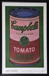 Andy Warhol Lithograph: Andy Warhol Lithograph Approx 28x38 inches Custom framed.
