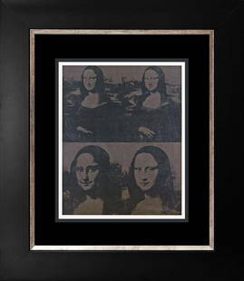 Andy Warhol Mona Lisa Lithograph after Warhol: Andy Warhol Mona Lisa Lithograph. Lithograph from 1991. after Andy Warhol Approx 22x20 inches. Professionally framed. Includes documentation.