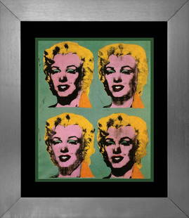 Andy Warhol Lithograph after Warhol from 1991: Andy Warhol color Plate lithograph. Approx 22x20 inches and includes documentation. Custom framed.