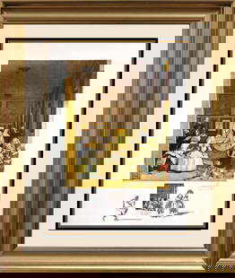 Salvador Dali Velasquez Le Menines from Changes in Great Masterpieces 1974 Limited Edition Hand: Salvador Dali Velasquez Le Menines from Changes in Great Masterpieces 1974. Original Lithograph with Remarque. Limited Edition Hand signed and numbered. Approx 30x24 custom framed. Image size is appro