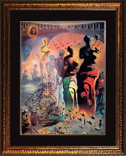 Salvador Dali Hallucinogenic Toreador  Lithograph: Salvador Dali Limited Edition Lithograph Hallucinogenic Toreador. The signature is in the plate. 28 x 36 inches approx. Includes Certificate of Authenticity. Custom framed.