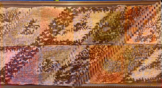 Very Large Old Traditional Ngatu Tapa Bark Cloth Tonga Age Patina This is a ngatu decorated bark or: Very Large Old Traditional Ngatu Tapa Bark Cloth Tonga Age Patina.This is a ngatu decorated bark or tapa cloth from Tonga. It is made from the inner bark of hiapo (paper mulberry tree). Artists strip