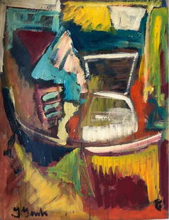 Jorge Guinle Filho (New York 1947-1987) Origiinal Abstract Oil on board: Original oil on board by Jorge FilhoMeasurements: 75 x 58 cmPainter, artist and engraver.Jorge Guinle Filho moves with his family to Brazil still in the year of his birth and remains in Rio de Janeiro