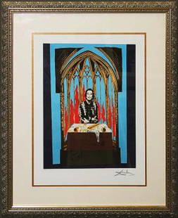 Salvador Dali lithograph limited edition Inferno 1978 Magician.: Inferno Salvador Dali Limited Edition Lithograph Plate Signed and numbered. Custom framed. Includes certificate of authenticity. Approx. 26x30 inches.