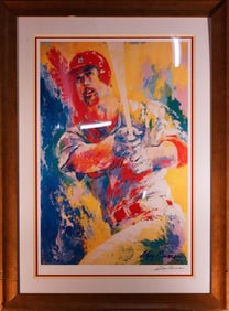 Leroy Neiman Baseball Lithograph Hand signed Mark McGwire