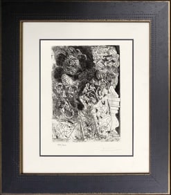 Pablo Picasso lithograph limited edition with museum official stamp