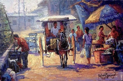 Original oil on canvas by Rafael