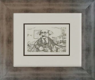Charles Bragg Hand Colored Etching Embossed Limited Edition