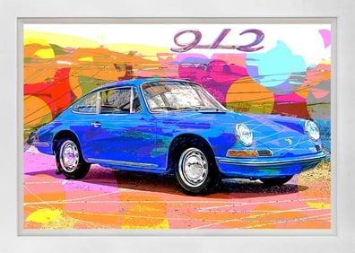 1966 Porsche 912 David Lloyd Glover Mixed Media Original canvas