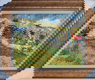 Vincent Van Gogh Hand embellished canvas landscape.: Vincent Van Gogh - Hand embellished canvas. Limited Edition. The signature is in the plate. Approx 18 x 22 inches. Includes certificate of authenticity.