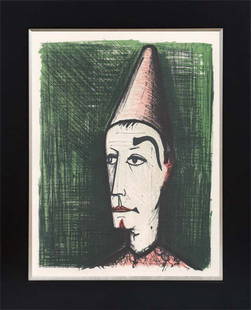 Bernard Buffet color plate lithograph from 1970: Bernard Buffet Lithograph from 1968. Approx 24 x 20 inches. Custom framed. Includes certificate.