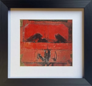 Tapies color plate lithograph from 1972