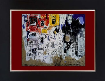 Jean Michel Basquiat color plate lithograph