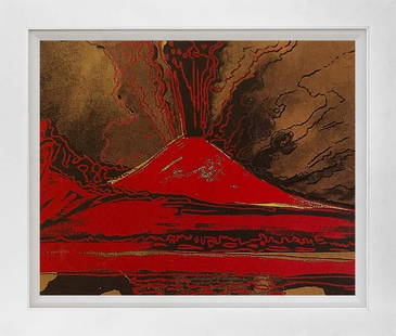 Andy Warhol Screenprint Vesuvius Volcano 1985 Serigraph: Andy Warhol Vesuvius. Serigraph Screenprint 1985. Approx 38 x 32 inches. This proof was made outside the regular edition during the process of image development and production in 1985 Printer: Rupert