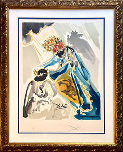 Salvador Dali Phoebus, ce Dieu Coromne de Lauriers from The Art of Loving  Ovide. 1979. Limited Edit: Salvador Dali Phoebus, ce Dieu Carmone de Laurier's from The Art of Loving Ovide 1979. Lithograph in Colors. Hand signed and numbered. Limited Edition. Fingerprint on verso for authenticity. Approx 30