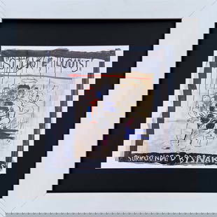 Jean Michel Basquiat Lithograph 1986: Lithograph by Jean Michel Basquiat. Approx 20 x 22 inches. Custom framed and includes certificate.