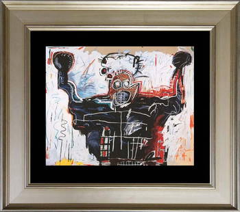 Jean Michel Basquiat Lithograph after Basquiat from 1984: Jean Michel Basquiat Color Plate Lithograph from 1984. Approx 22 x20 inches. Custom framed. Includes Certificate of Authenticity.