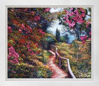 TUSCAN BOUGAINVILLEA Mixed Media Original on canvas by David Lloyd Glover