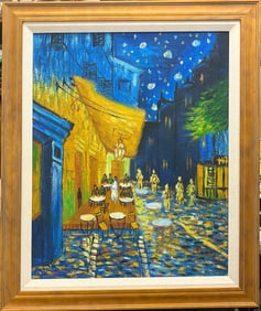 Vintage Original Oil Painting After Van Gogh Signed