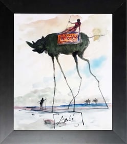Salvador Dali Watercolor and Ink on archival Arches paper