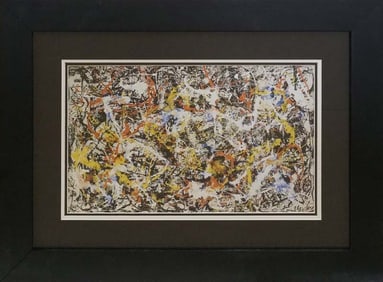 Jackson Pollock color plate Lithograph Pollock from 1970 Abstract